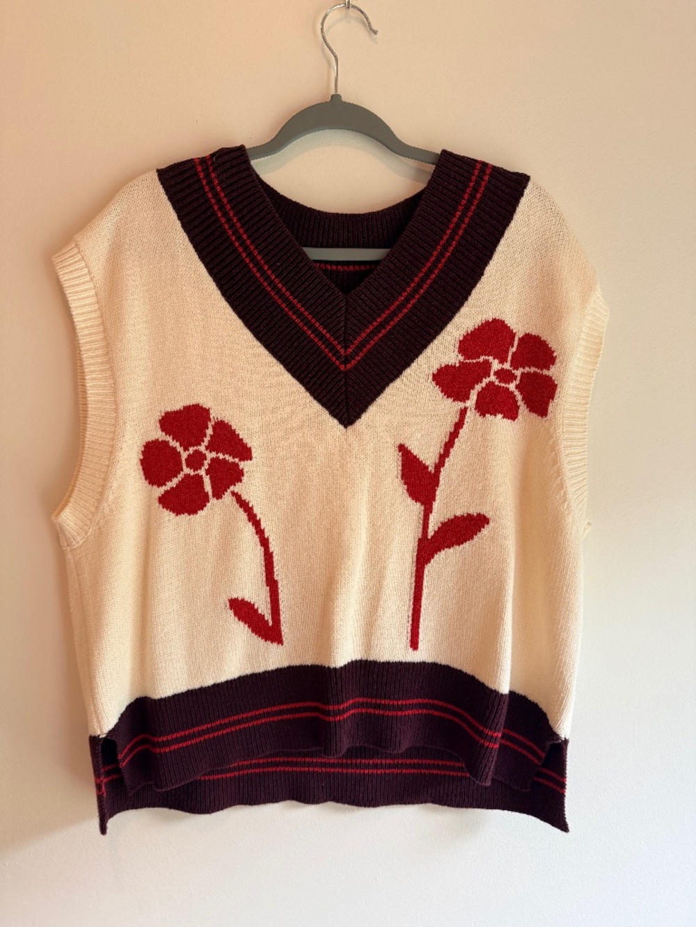Lewis & Melly Mary V-Neck Spencer Sweater ECRU | S/M